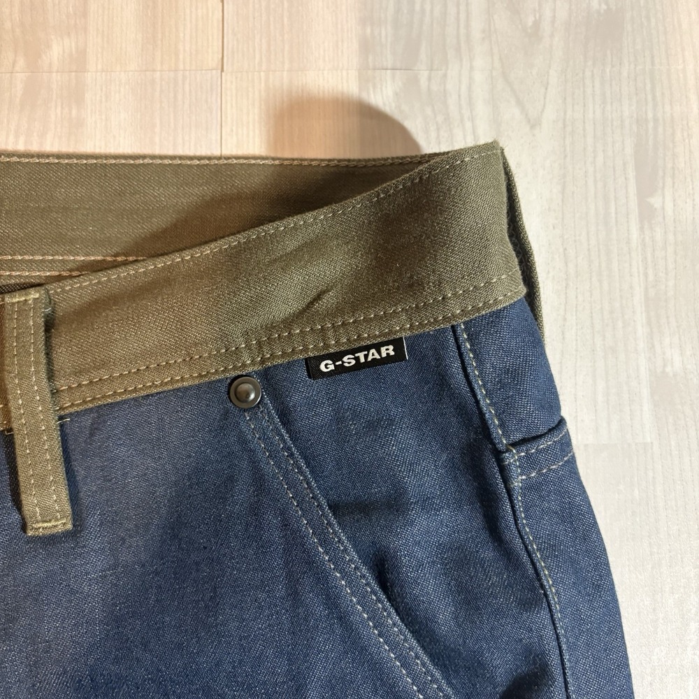 G Star Raw Men's Grip 3D Relaxed Tapered PM Jeans Size 34 Raw Denim Green - Picture 3 of 14